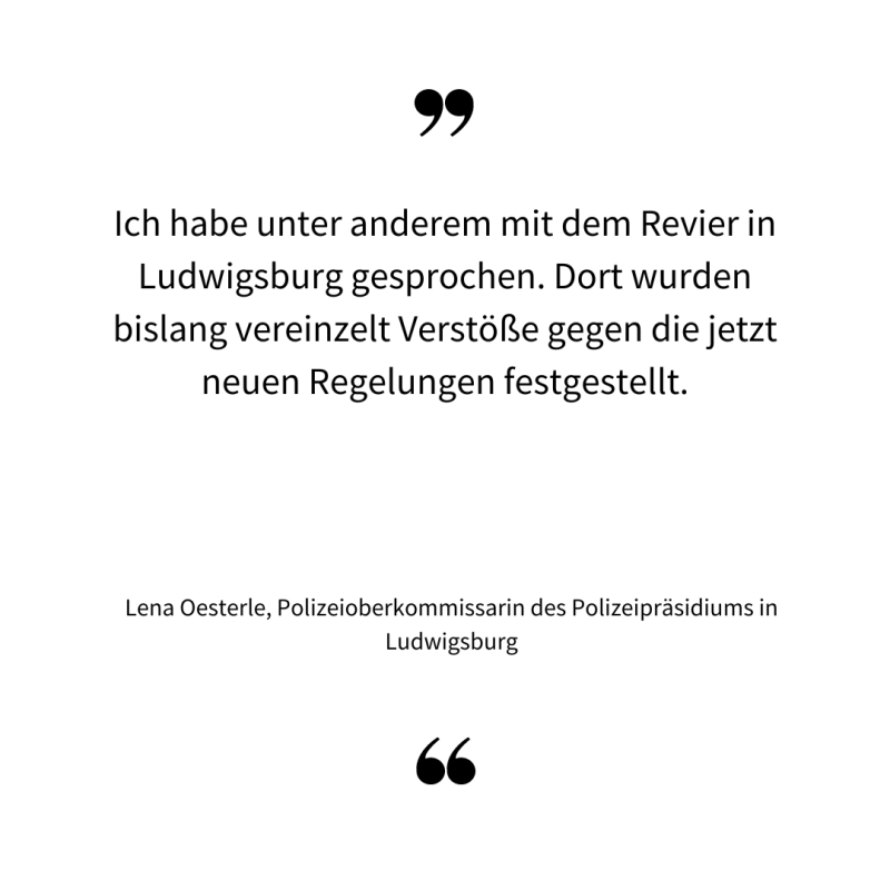 Zitat der Polizeioberkommissarin des Polizeipräsidiums in Ludwigsburg